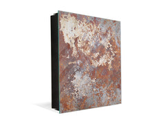 50 keys cabinet with Decorative front panel and Glass white board KN04 Rusted textures Series: Rusted metal