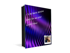 Wall Mount Key Box together with Decorative Dry Erase Board KN09 Colourful Variety Series: Purple fabric 1