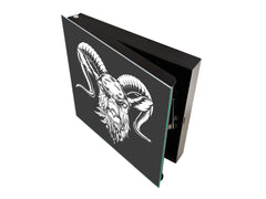 Petite boîte de décoration pour clés avec images au choix K05 Tête de chèvre Badass