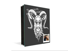 Petite boîte de décoration pour clés avec images au choix K05 Tête de chèvre Badass