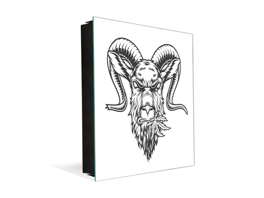 50 Keys Cabinet and Dry Erase Board in ONE K05 Badass Goat Head