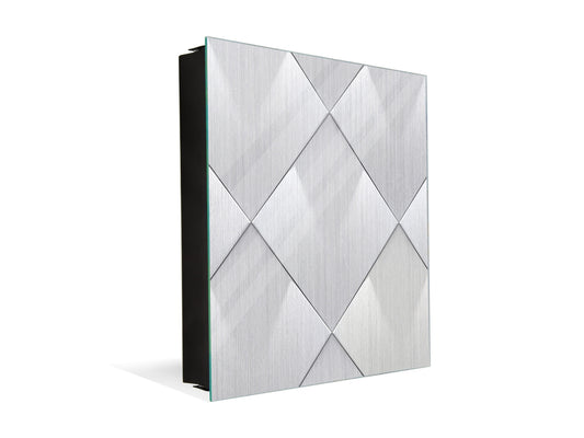 Key Cabinet Storage Box with Frameless Glass White Board KN10 Decorative Surfaces Series: Metal tiles