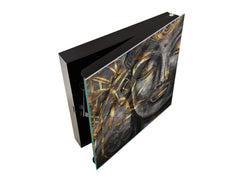 Petite armoire pour clés avec motif au choix K01 Lignes concentriques