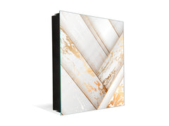 Key Cabinet Storage Box with Frameless Glass White Board KN10 Decorative Surfaces Series: Luxury white panels