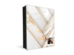 Key Cabinet Storage Box with Frameless Glass White Board KN10 Decorative Surfaces Series: Luxury white panels