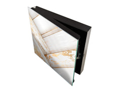 Key Cabinet Storage Box with Frameless Glass White Board KN10 Decorative Surfaces Series: Luxury white panels