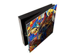 Petite armoire pour clés avec motif au choix K01 Lignes concentriques