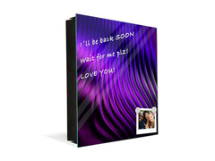 Wall Mount Key Box together with Decorative Dry Erase Board KN09 Colourful Variety Series: Purple fabric 2