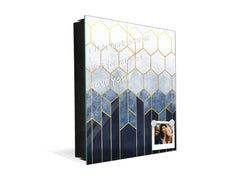 50 Keys Cabinet with Decorative Front Panel and Glass White Board KN06: Textures and tiles 2 Series: Geometric abstraction