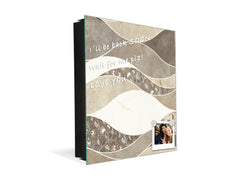 Decorative key Storage Cabinet with Glass White Board KN07: Versatile tile pattern