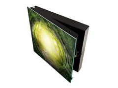 Petite boîte de décoration pour clés avec images au choix K05 Forêt magique noire