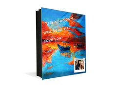 Petite armoire pour clés avec motif au choix K01 Lignes concentriques