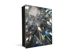 Key Cabinet Storage Box with Frameless Glass White Board KN10 Decorative Surfaces Series: Diamond shapes