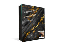 Concept Crystal Wall Mount Key Box together with Decorative Dry Erase Board KN03 Colourful abstractions Series: Glossy stone texture