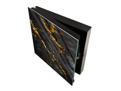 Concept Crystal Wall Mount Key Box together with Decorative Dry Erase Board KN03 Colourful abstractions Series: Glossy stone texture