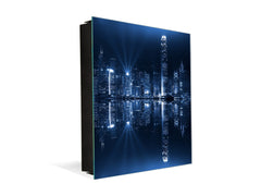 Wall Mount Key Box together with Decorative Dry Erase Board K14 Worldly motives: City by night