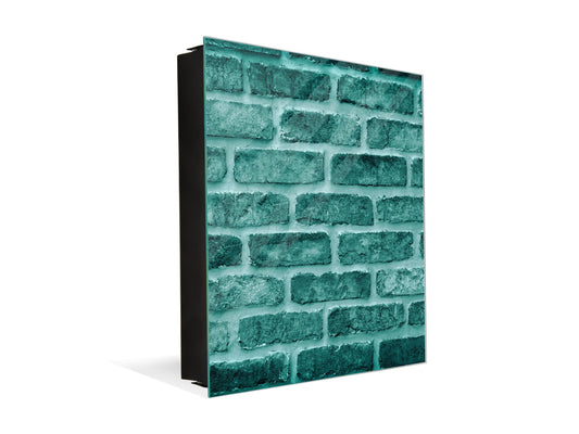 Elegant Key Organizer for 50 Key Together with Dry Erase Board KN05 Textures and tiles 1 Series: Green vintage brick