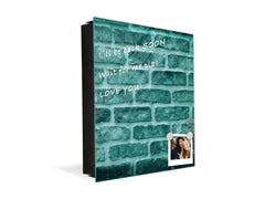 Elegant Key Organizer for 50 Key Together with Dry Erase Board KN05 Textures and tiles 1 Series: Green vintage brick