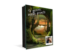 Petite boîte de décoration pour clés avec images au choix K05 Forêt endormie