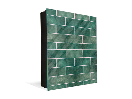Elegant Key Organizer for 50 Key Together with Dry Erase Board KN05 Textures and tiles 1 Series: Green vintage ceramic tiles 2