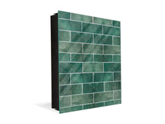 Elegant Key Organizer for 50 Key Together with Dry Erase Board KN05 Textures and tiles 1 Series: Green vintage ceramic tiles 2