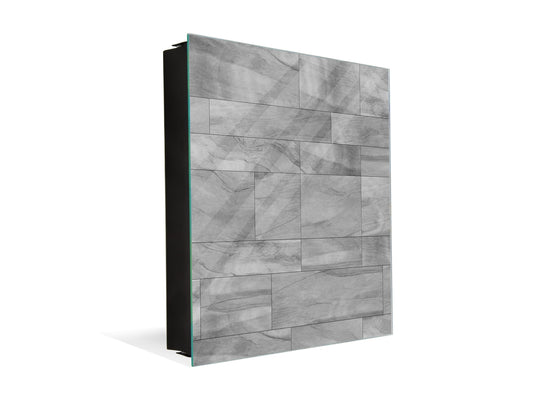 Elegant Key Organizer for 50 Key Together with Dry Erase Board KN05 Textures and tiles 1 Series: Grey irregularity 1