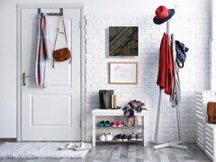 Decorative key Storage Cabinet with Glass White Board KN07: Botanical modern art