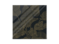 Decorative key Storage Cabinet with Glass White Board KN07: Botanical modern art