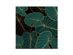 Decorative Key Organizer with Magnetic Surface Dry-Erase Board KN11 Tropical Leaves Series: Art deco wallpaper 1