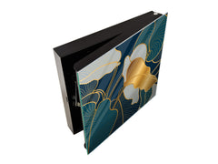 Decorative Key Organizer with Magnetic Surface Dry-Erase Board KN11 Tropical Leaves Series: Art deco wallpaper 2
