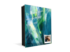 Decorative key Storage Cabinet with Glass White Board KN07: Colourful paint brushes