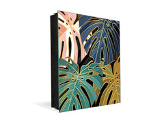 Decorative Key Organizer with Magnetic Surface Dry-Erase Board KN11 Tropical Leaves Series: Vector art