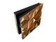 Decorative Key Box with Magnetic Glass Dry-Erase Board KN08 Golden Waves Series: Golden crystals