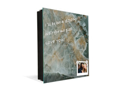 50 Key lock Box storage holder with Decorative front glass panel KN01 Marbles 1 Series: Marble waves