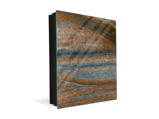 Concept Crystal Key Lock Box Storage Holder and and Magnetic Whiteboard KN02 Marbles 2 Series: Colorfoul stone texture