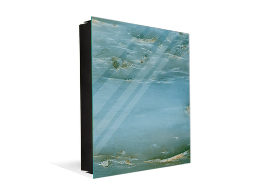 Concept Crystal Key Lock Box Storage Holder and and Magnetic Whiteboard KN02 Marbles 2 Series: Water-like marble