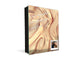 Decorative Key Box with Magnetic Glass Dry-Erase Board KN08 Golden Waves Series: Glamour gold texture
