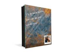 50 keys cabinet with Decorative front panel and Glass white board KN04 Rusted textures Series: Oxidized colorful surface