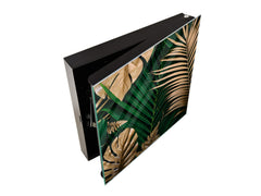 Decorative Key Organizer with Magnetic Surface Dry-Erase Board KN11 Tropical Leaves Series: Creative nature