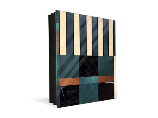 50 Keys Cabinet with Decorative Front Panel and Glass White Board KN06: Textures and tiles 2 Series: Abstract wallpaper
