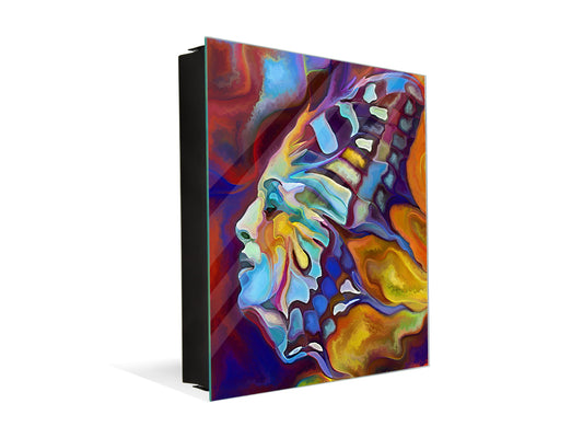 Petite armoire pour clés avec motif au choix K01 Lignes concentriques