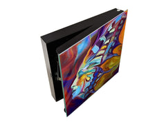 Petite armoire pour clés avec motif au choix K01 Lignes concentriques