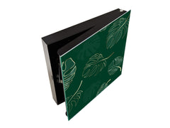 Decorative Key Organizer with Magnetic Surface Dry-Erase Board KN11 Tropical Leaves Series: Modern monstera leaves