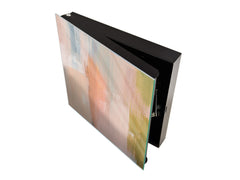 Decorative key Storage Cabinet with Glass White Board KN07: Versatile artistic backdrop