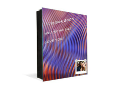 Wall Mount Key Box together with Decorative Dry Erase Board KN09 Colourful Variety Series: Colorful wavy design 1