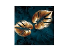 Decorative Key Organizer with Magnetic Surface Dry-Erase Board KN11 Tropical Leaves Series: Shining luxury leaves