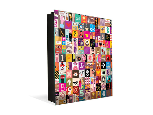 Steel key storage locker K01 Art Collage