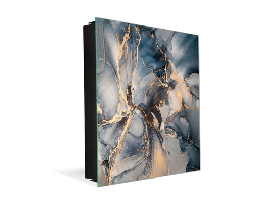 Concept Crystal Wall Mount Key Box together with Decorative Dry Erase Board KN03 Colourful abstractions Series: Fluid art painting