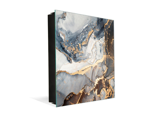 Concept Crystal Wall Mount Key Box together with Decorative Dry Erase Board KN03 Colourful abstractions Series: Artistic mixture of paints