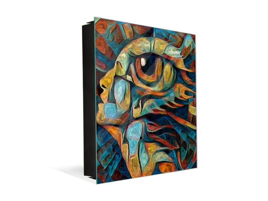 Petite armoire pour clés avec motif au choix K01 Lignes concentriques